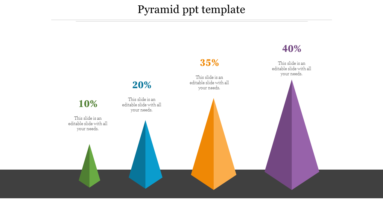 Free - Creative Pyramid PPT Template For Presentation Slide